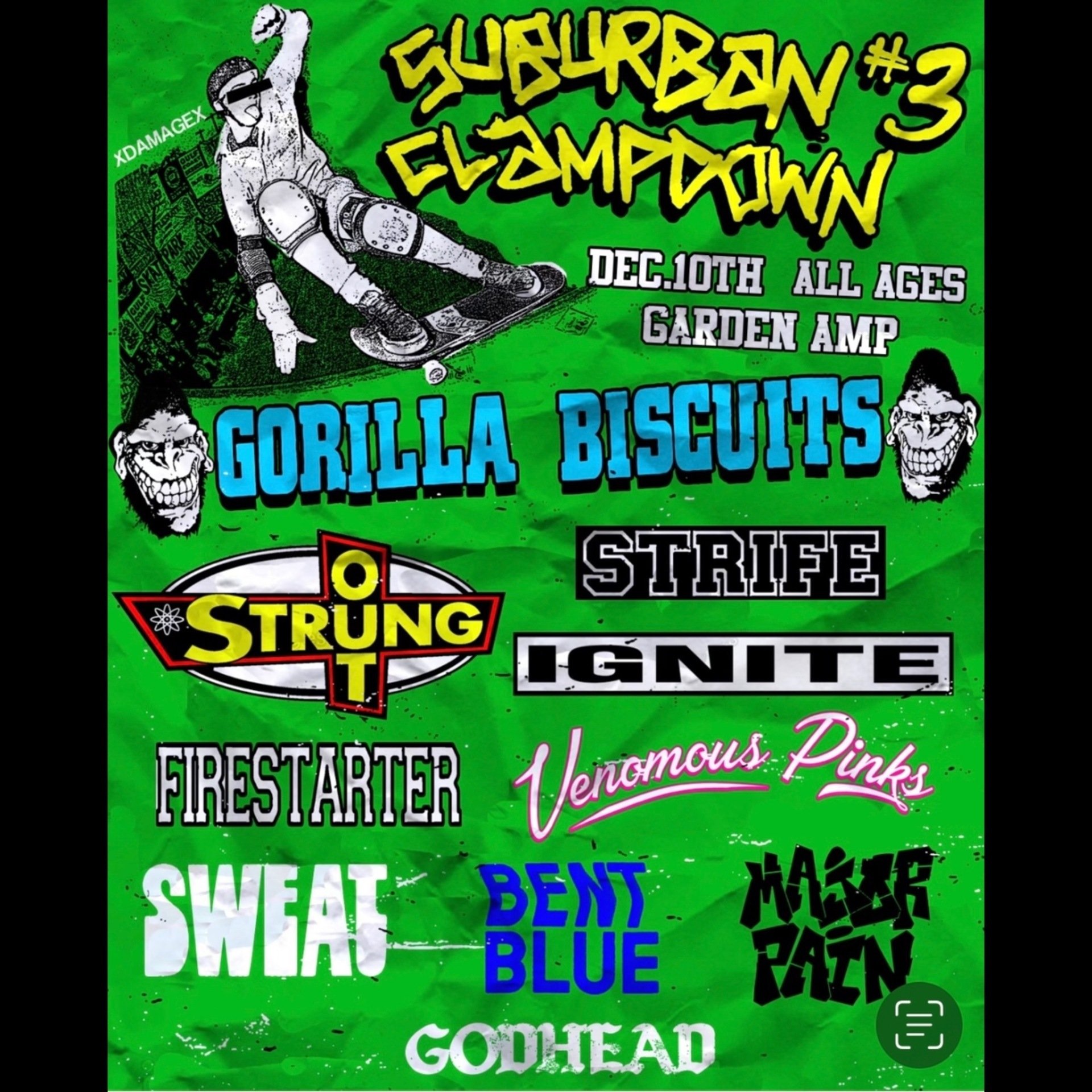 Dec 10th Ignite with Gorilla Biscuits and many more bands in OC