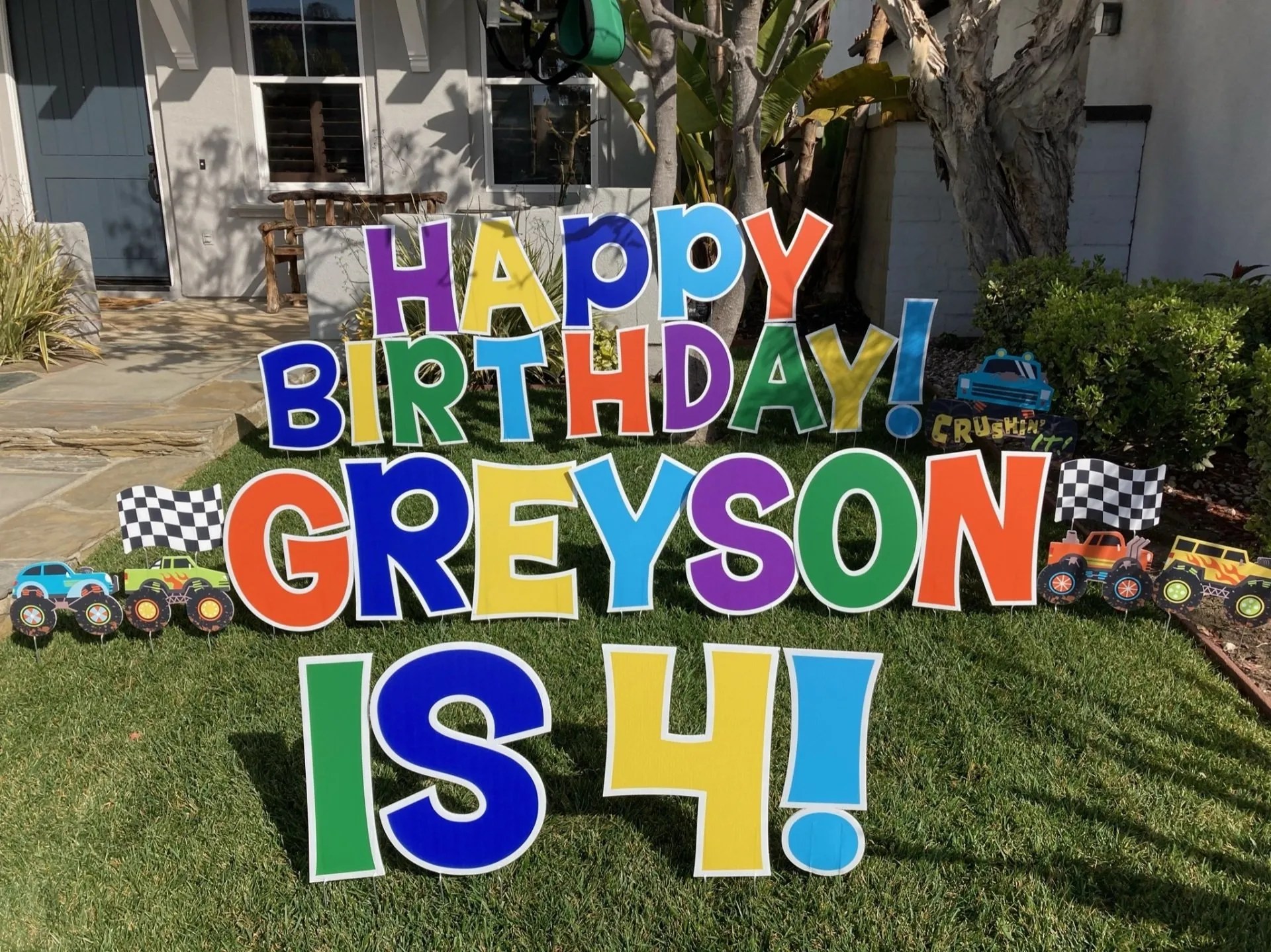 Birthday Yard Sign, Rent A Sign Near Me, Card Your Yard, Greenville, SC