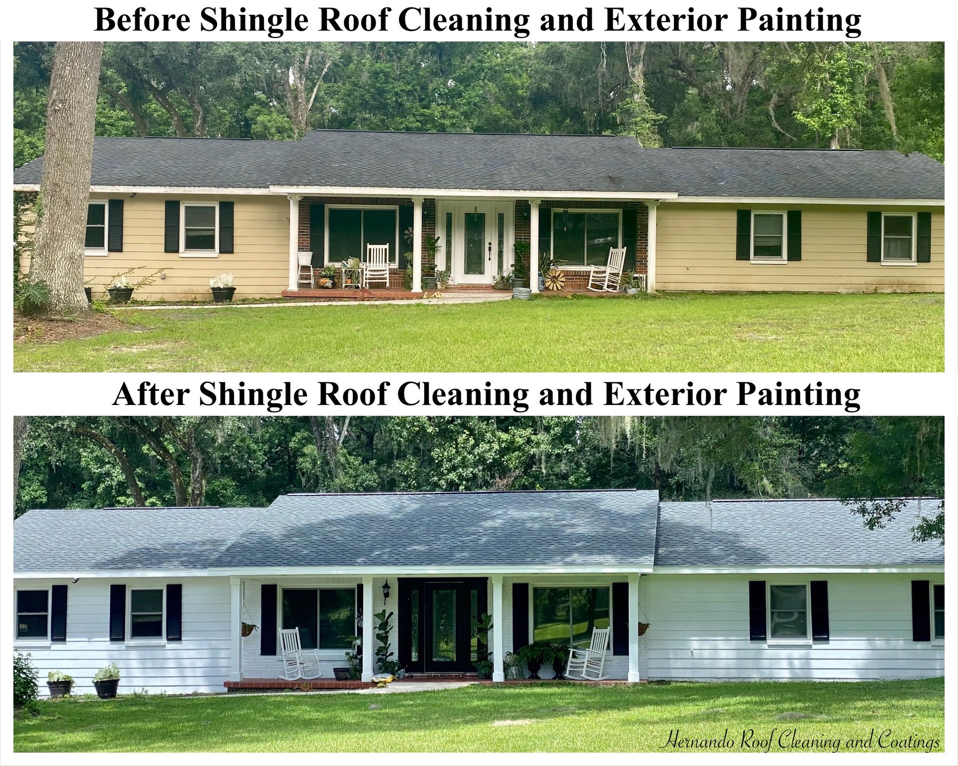 Paint and Roof Cleaning Spring Hill, FL Hernando Roof Cleaning