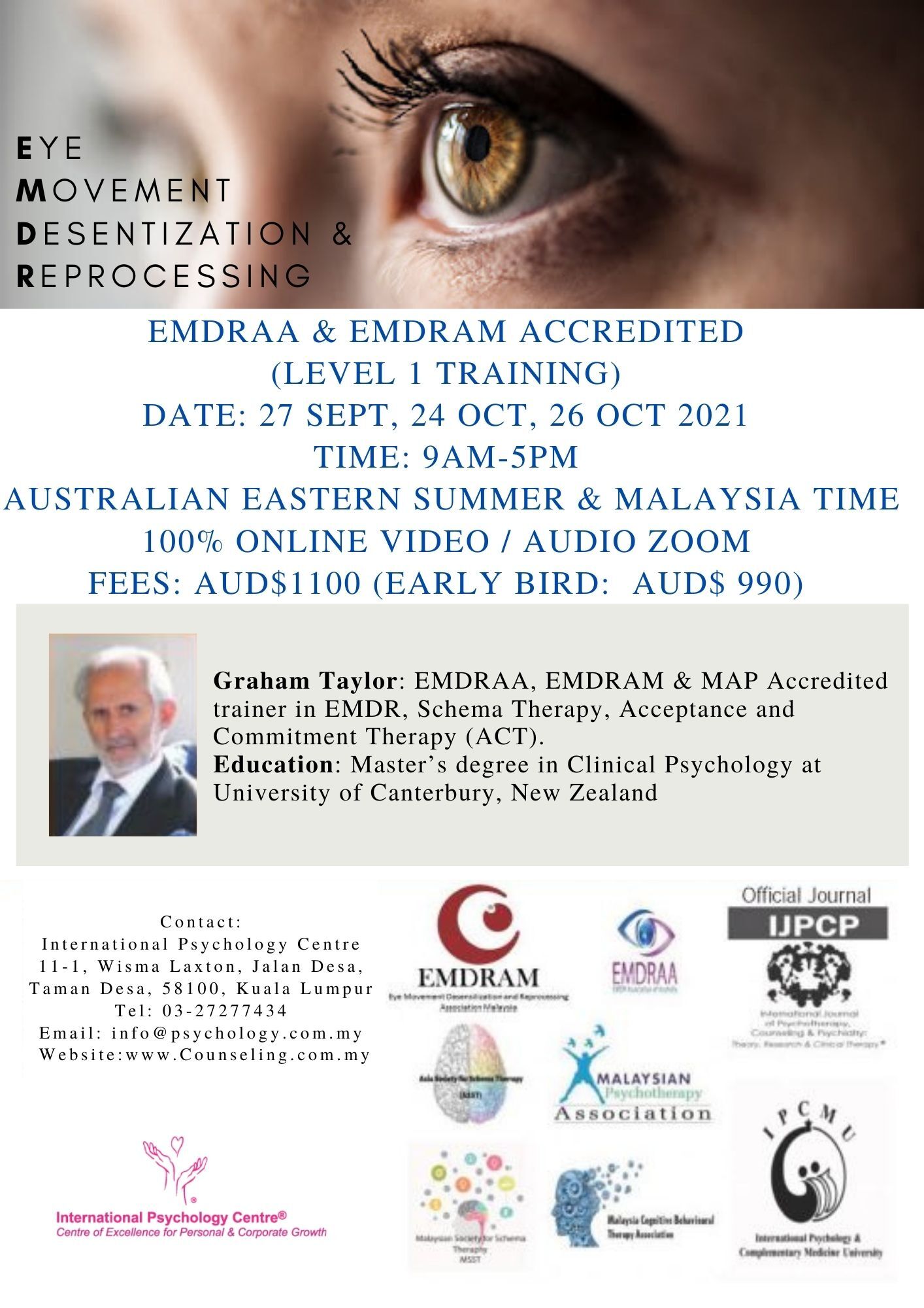 EMDR Certification International Psychology Centre Malaysia