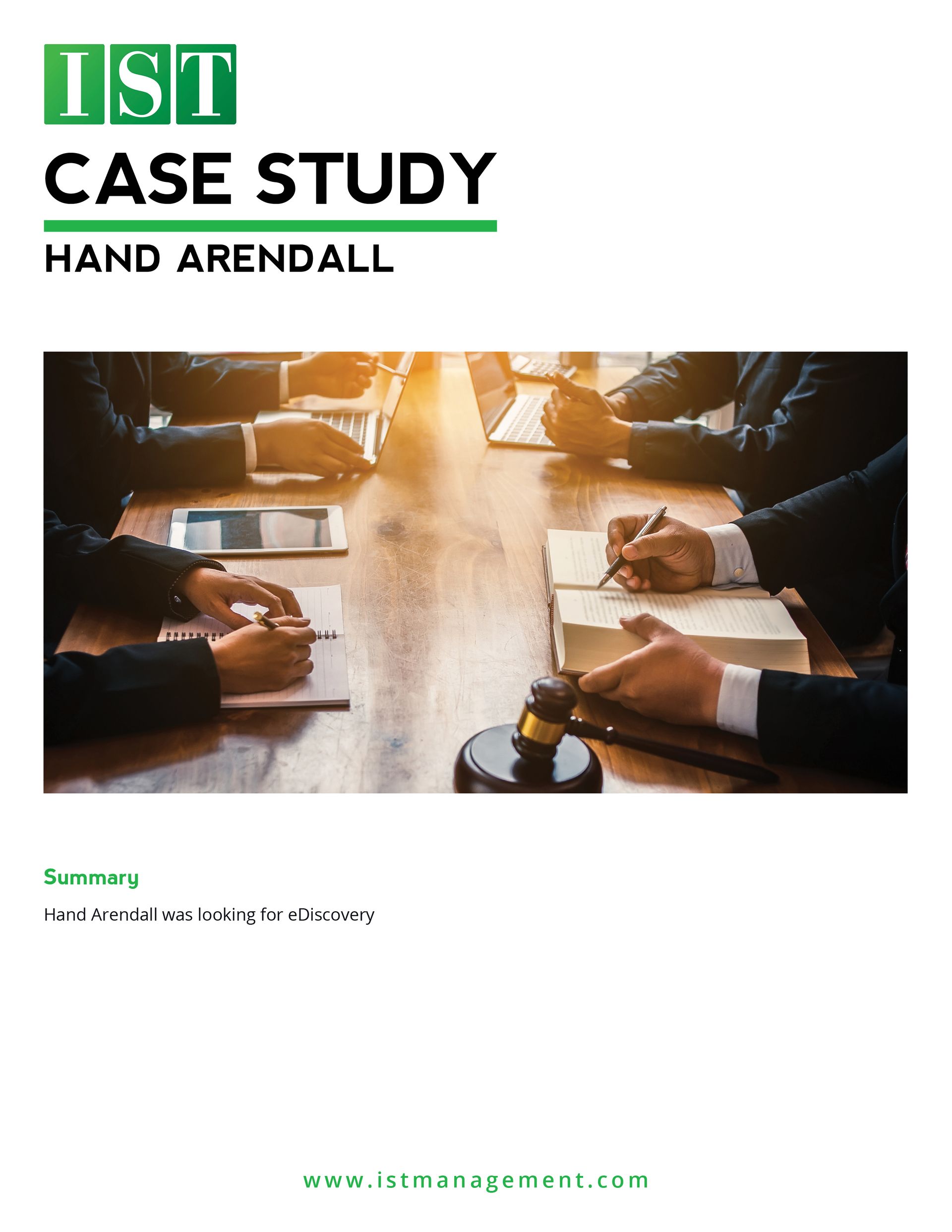 Case Study Hand Arendall and IST Management