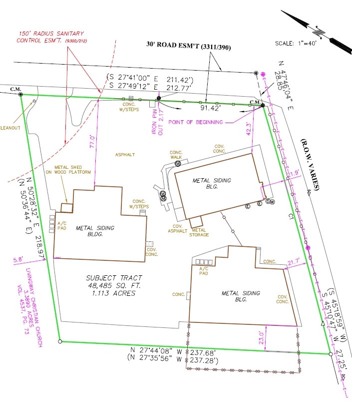 AsBuilt Survey Westar Alamo Land Surveyors San Antonio, Texas