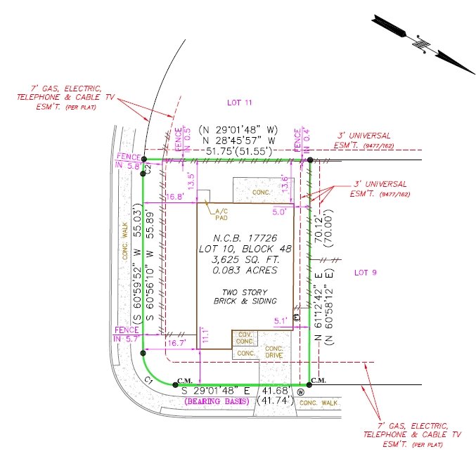 AsBuilt Survey Westar Alamo Land Surveyors San Antonio, Texas