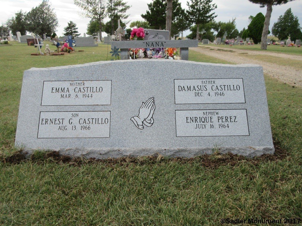 Triple Headstones Sadler Monument