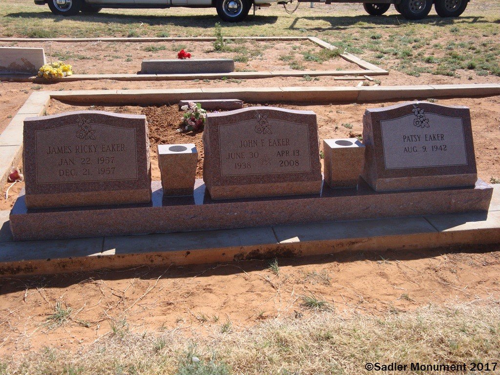 Triple Headstones Sadler Monument