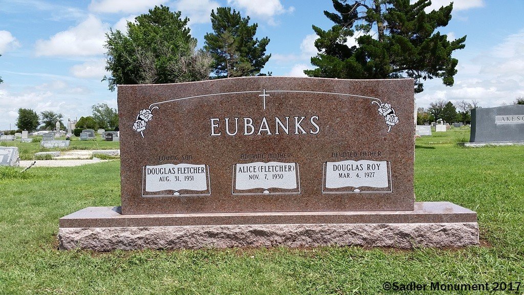 Triple Headstones Sadler Monument