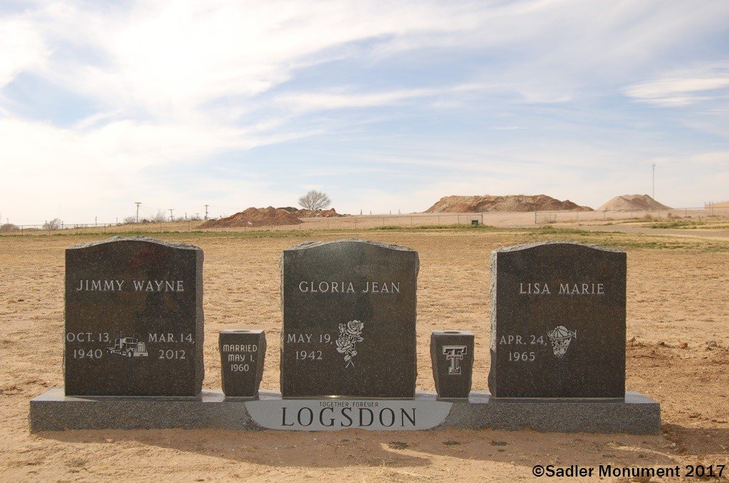 Triple Headstones Sadler Monument