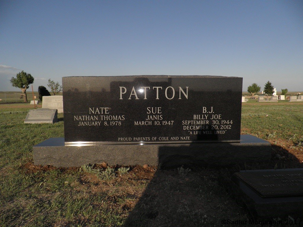 Triple Headstones Sadler Monument