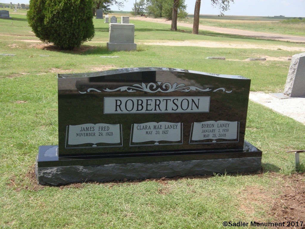 Triple Headstones Sadler Monument