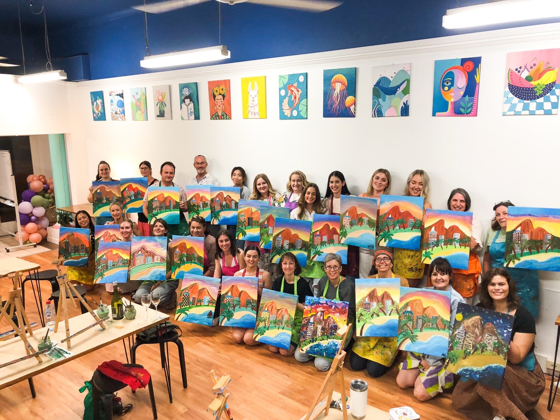 Wasted Paint Paint & Sip Studio, Townsville.