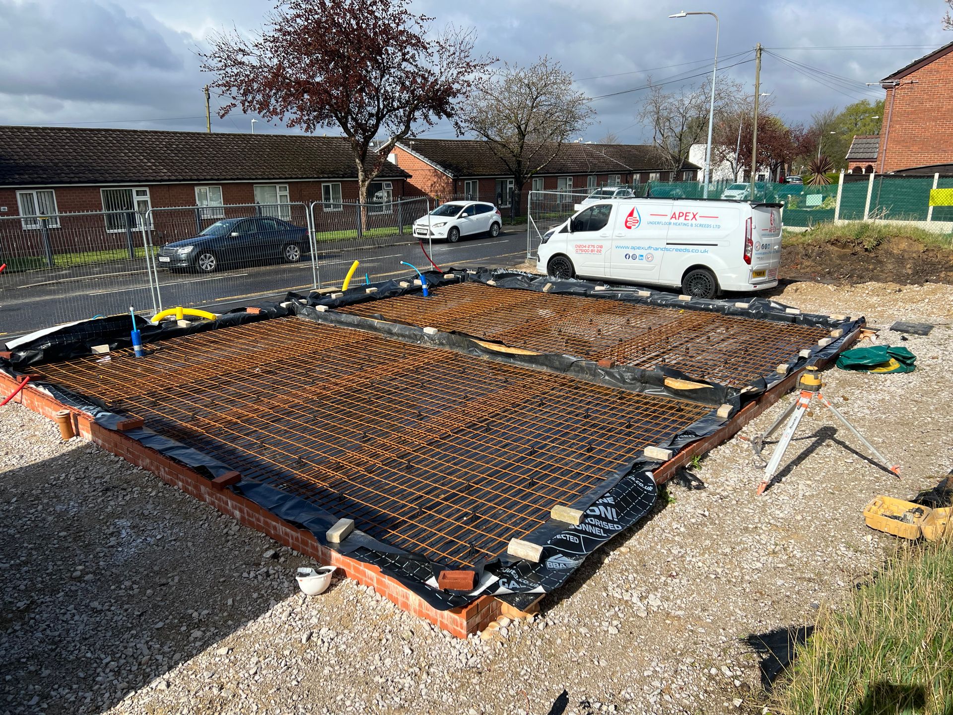 Gas Membrane, PIR Insulation, Dampproof Membrane & Top Flow Concrete