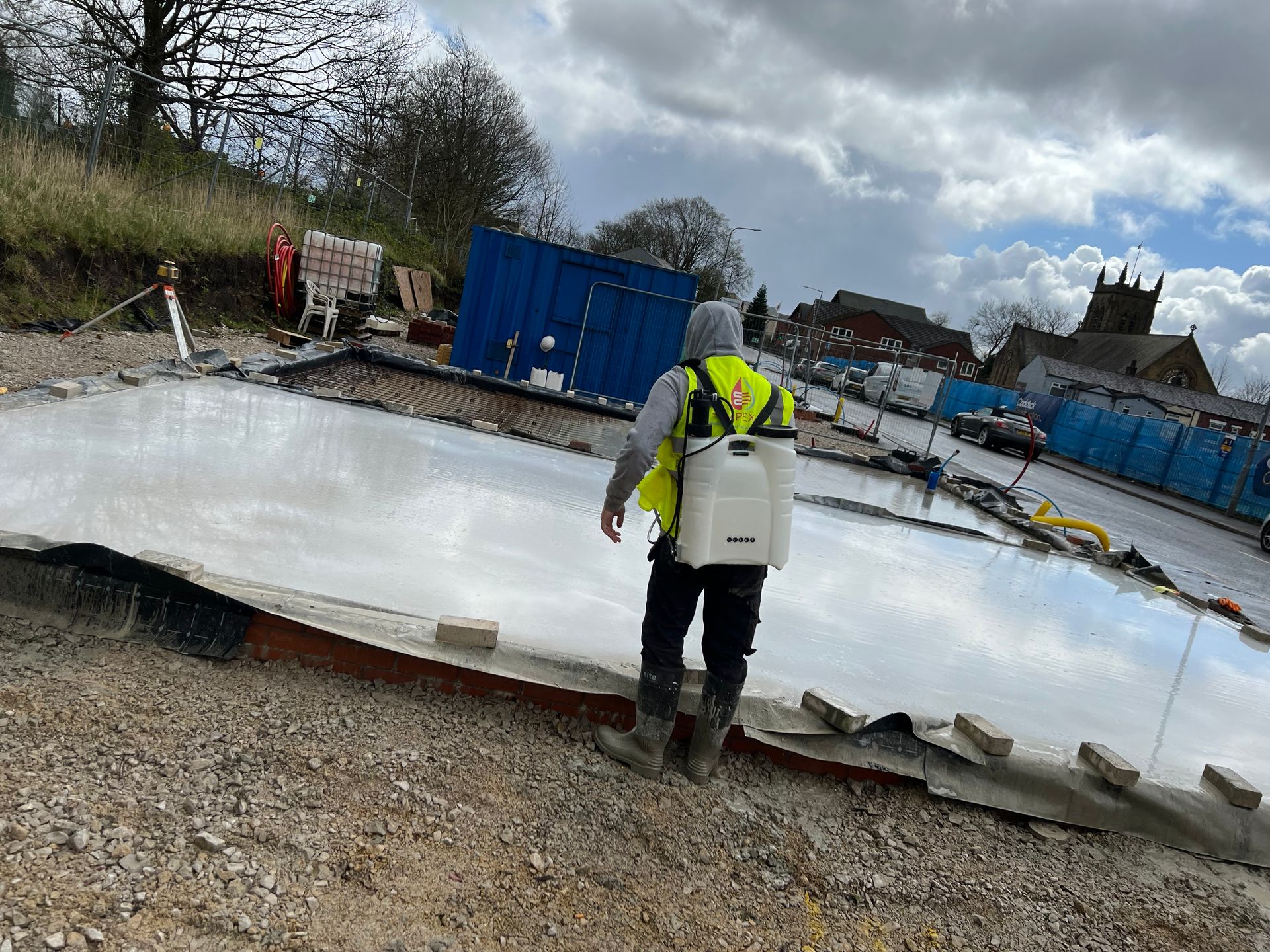 Gas Membrane, PIR Insulation, Dampproof Membrane & Top Flow Concrete