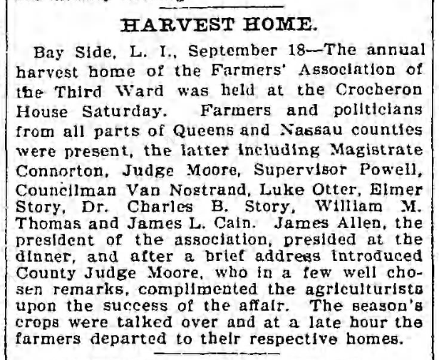 Joseph Crocheron of Staten Island, New York City, and Bayside, Queens