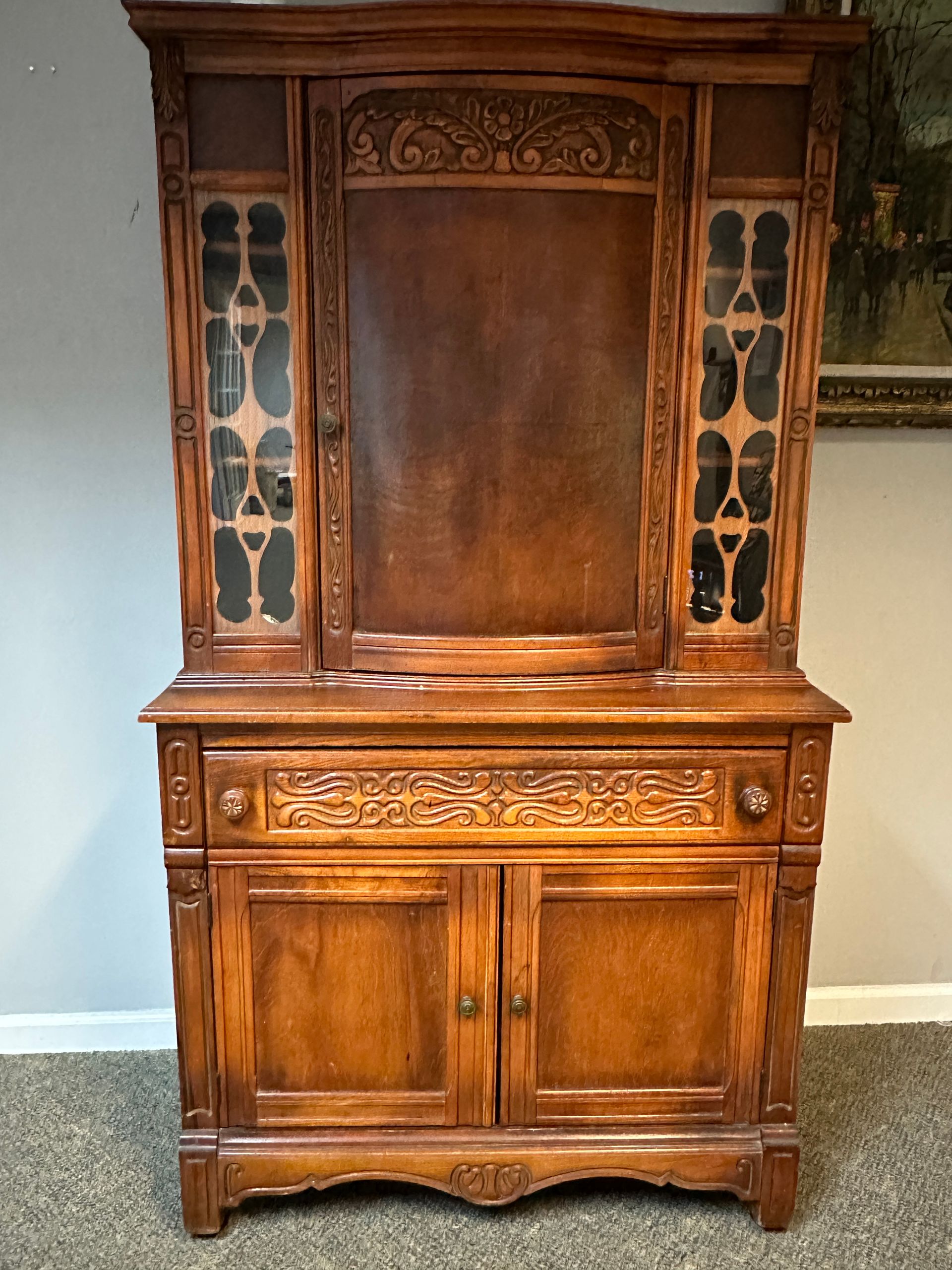 Antique Carved Hutch
