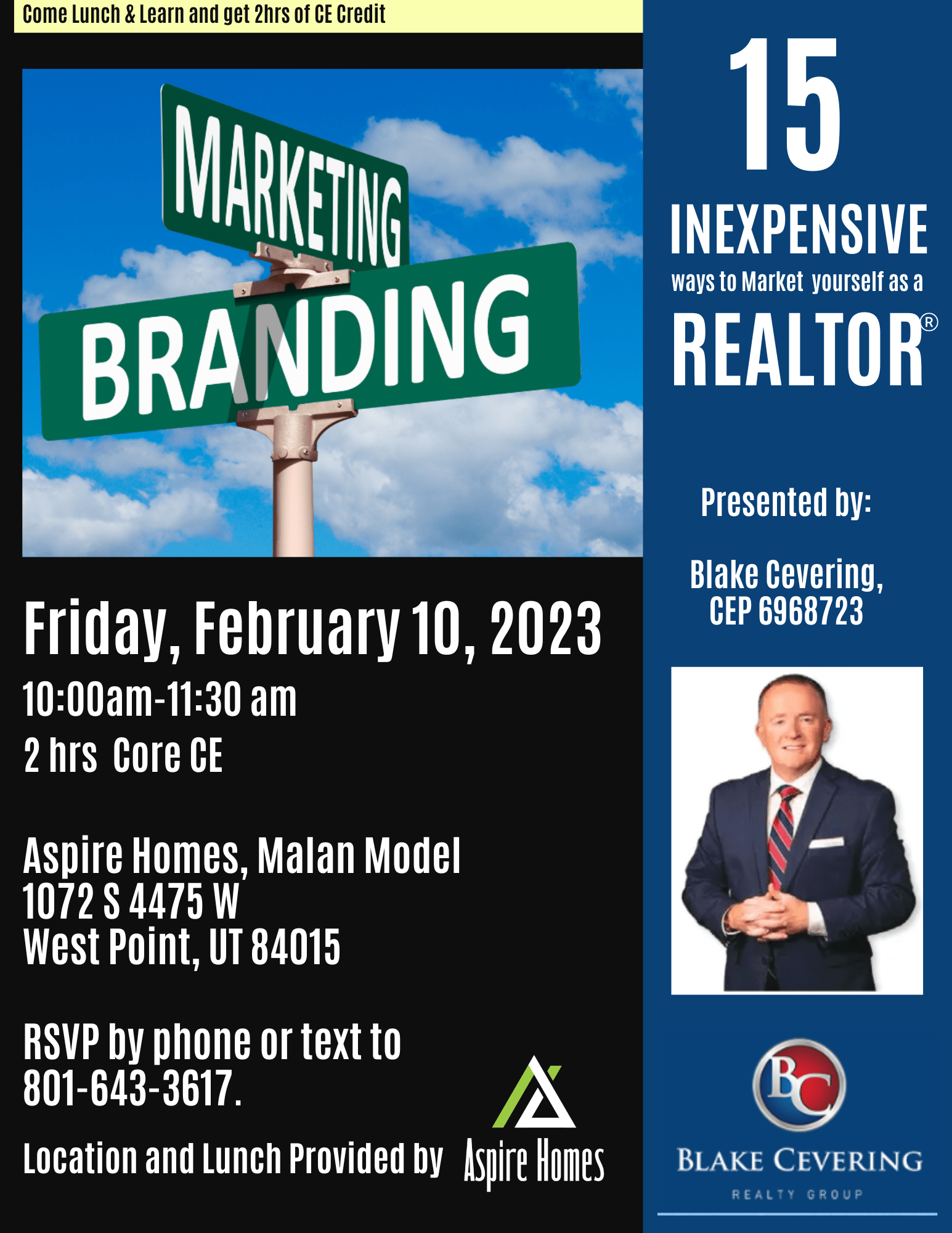 CE Classes Register Now! Aspire Homes Utah