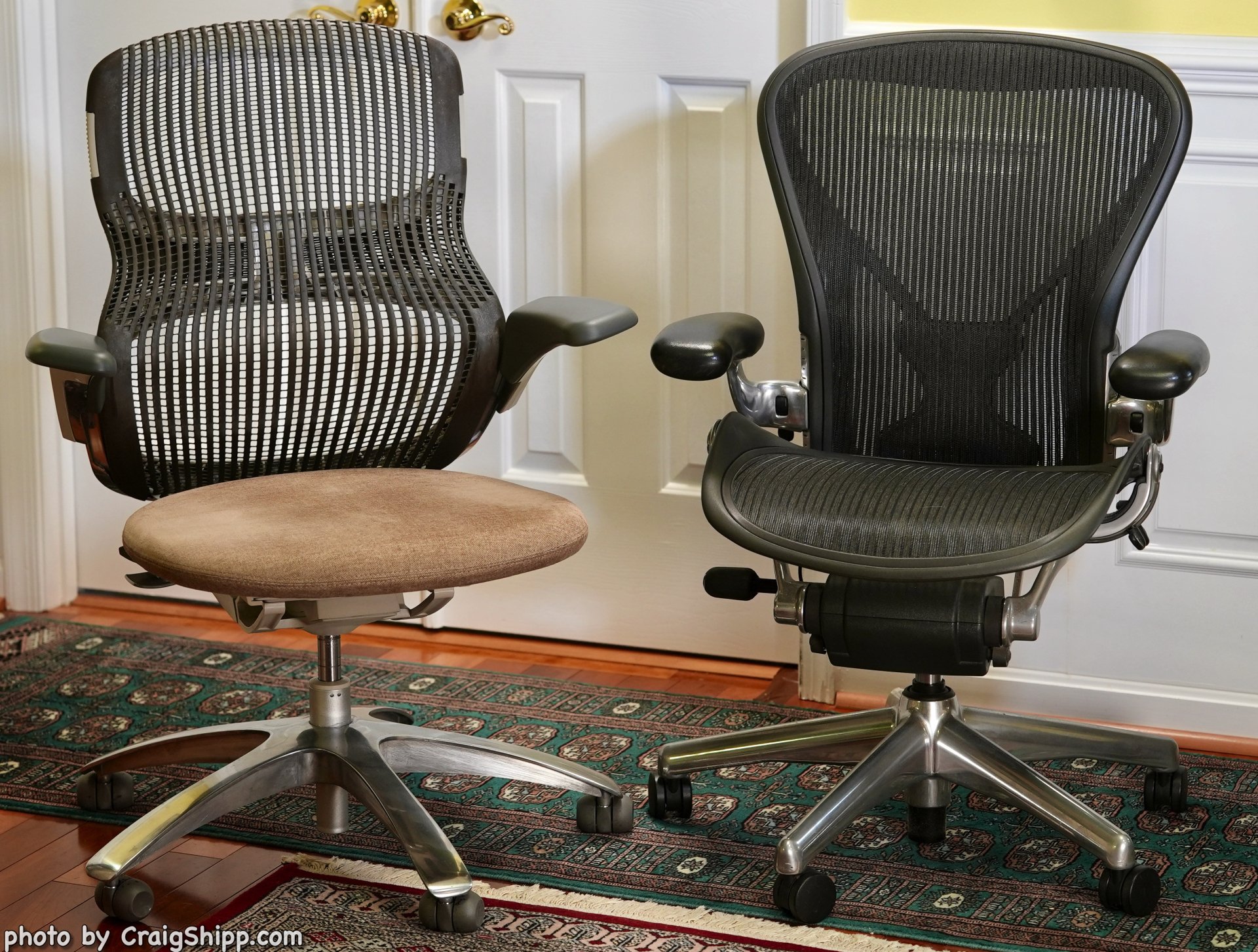 Aeron Chair by Herman Miller and the Generation Chair by Knoll