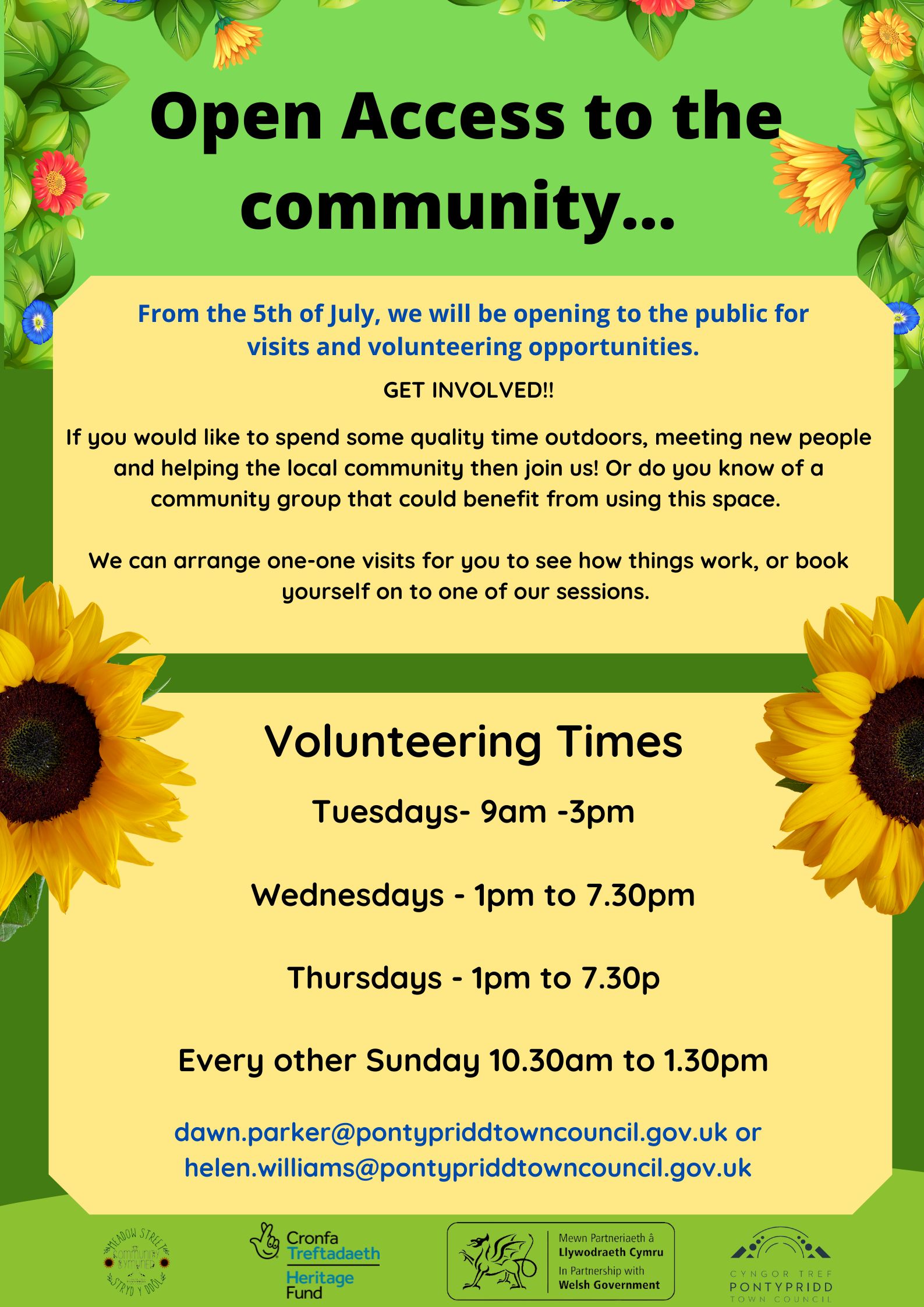 Meadow Street Community Garden and Woodland in Treforest, Pontypridd