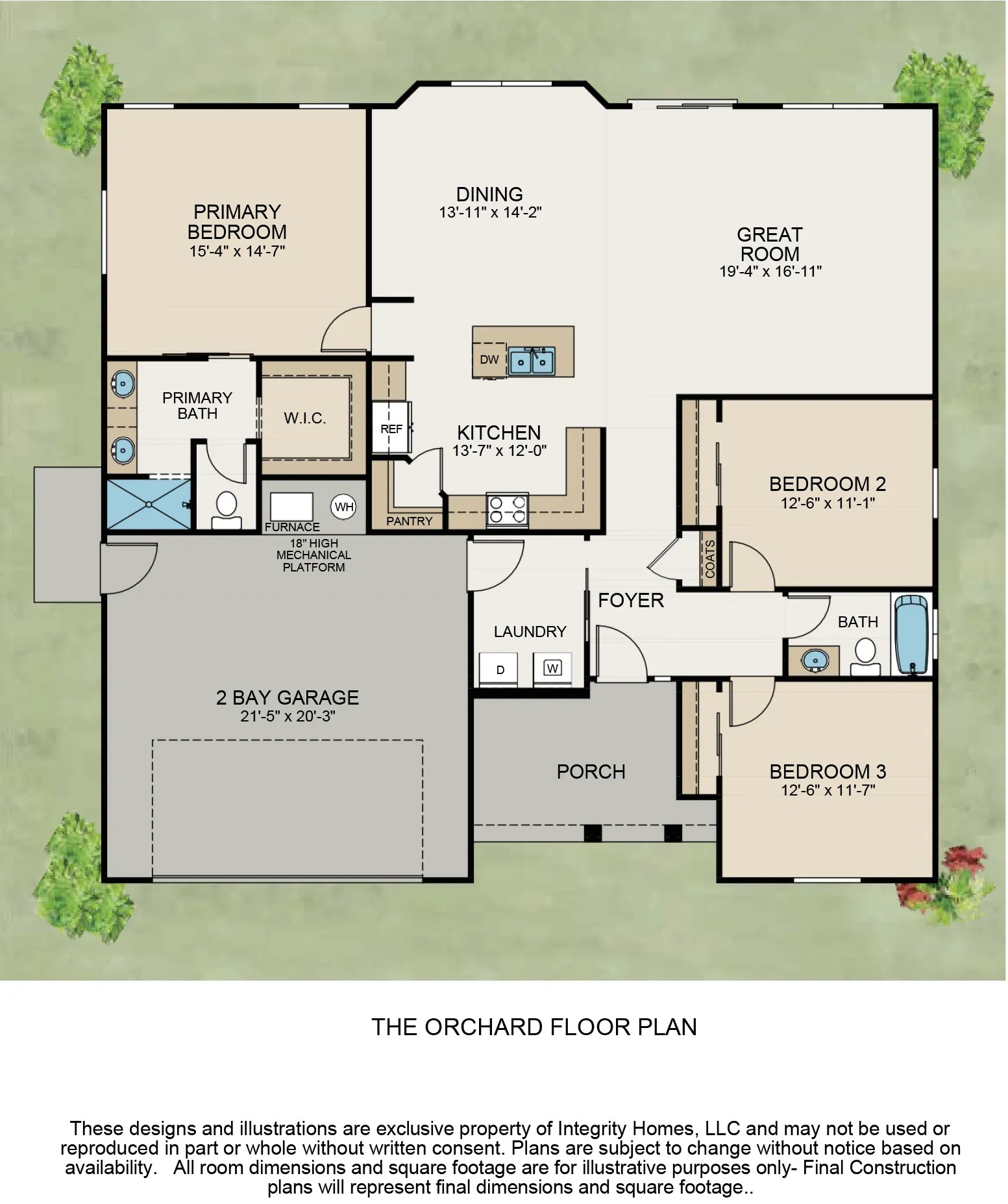 The Orchard Floor Plan Integrity Homes