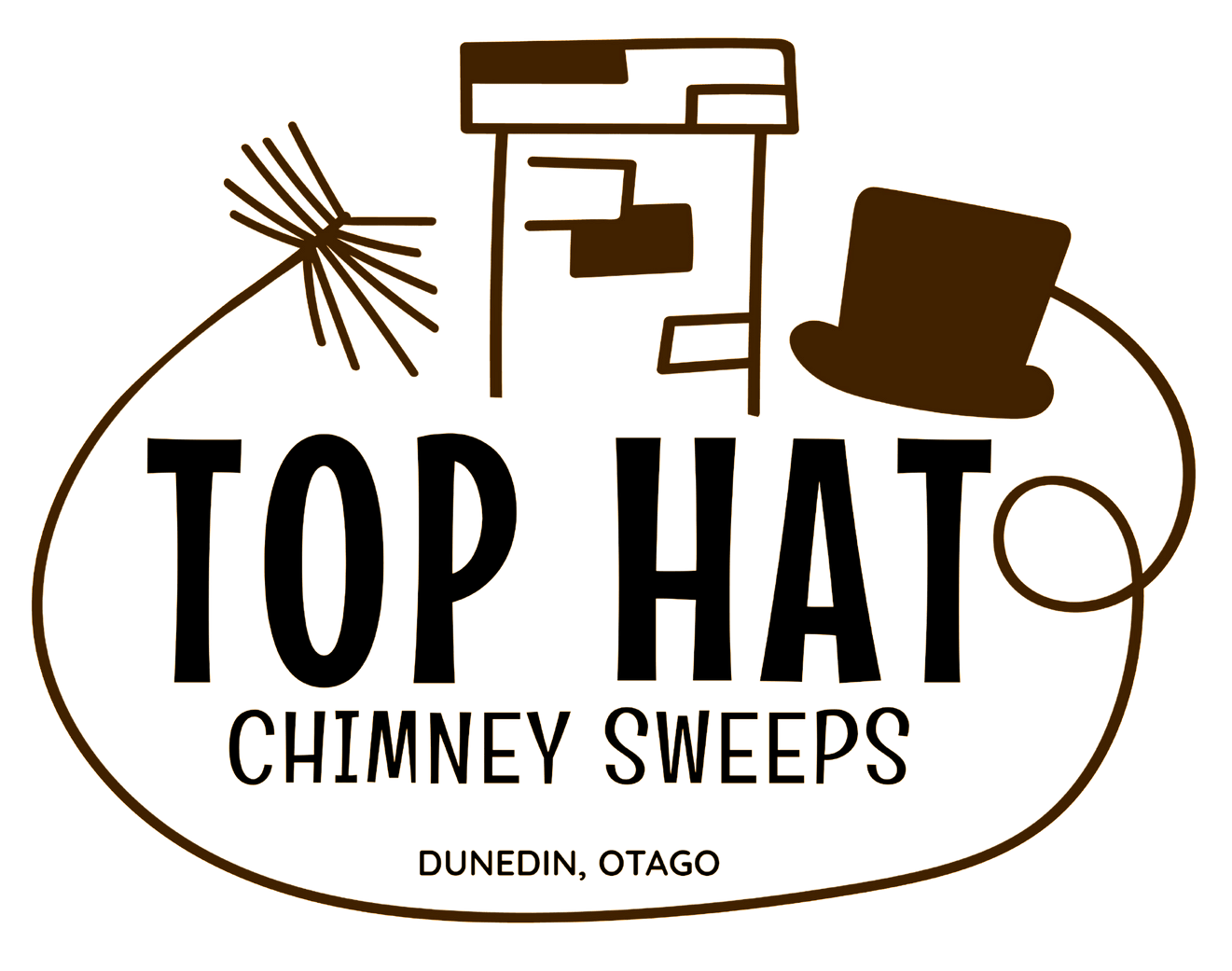 Top Hat Chimney Sweeps Dunedin; chimney cleaning; flue cleaning; wood
