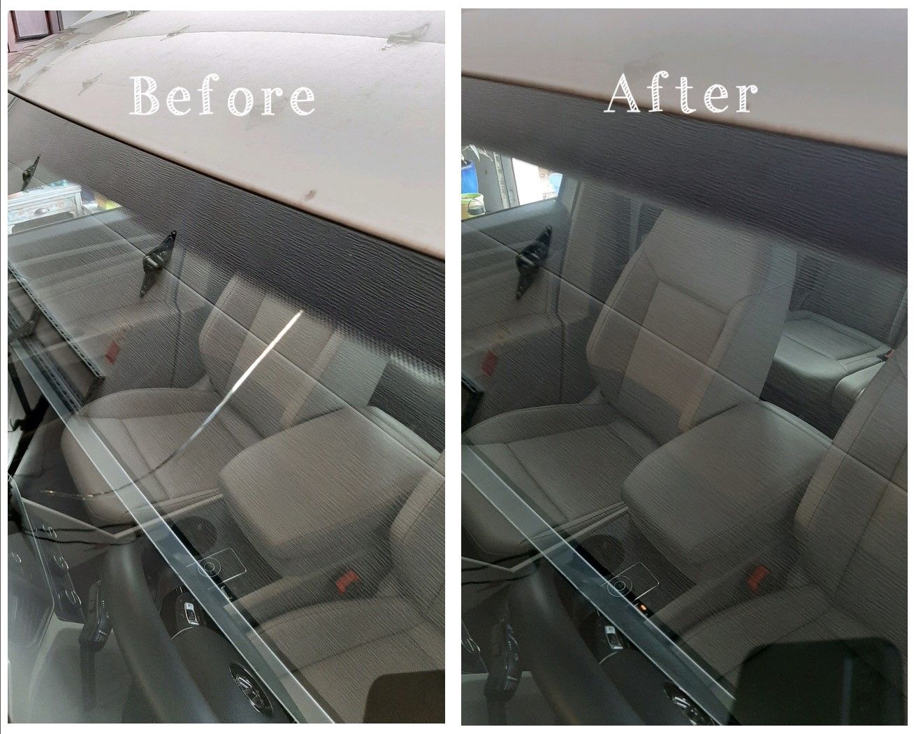 Before & After Windshield Virginia Beach, VA Jody Repair