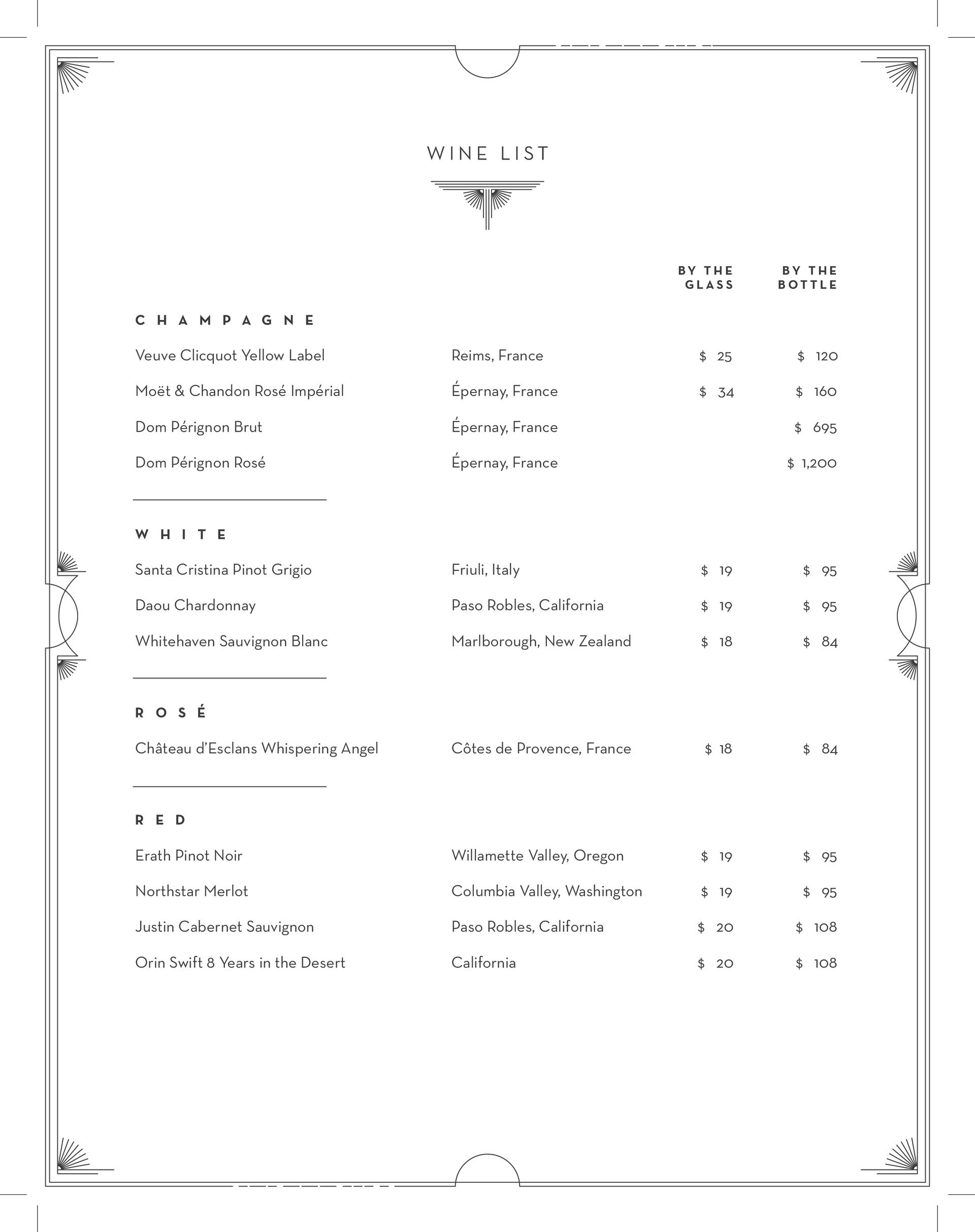 Explore Rosina Cocktail Lounge's Exquisite Menu Rosina Las Vegas