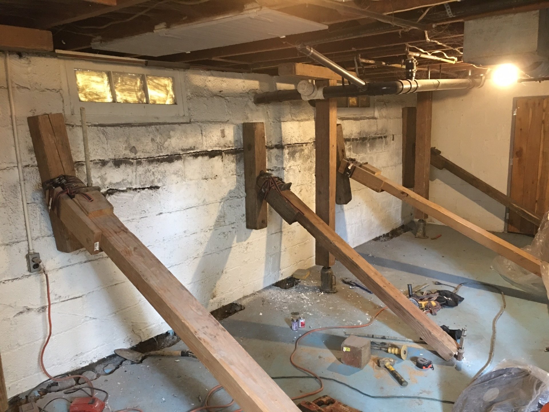 Bowed Foundation Wall Repair KC Foundation Specialists