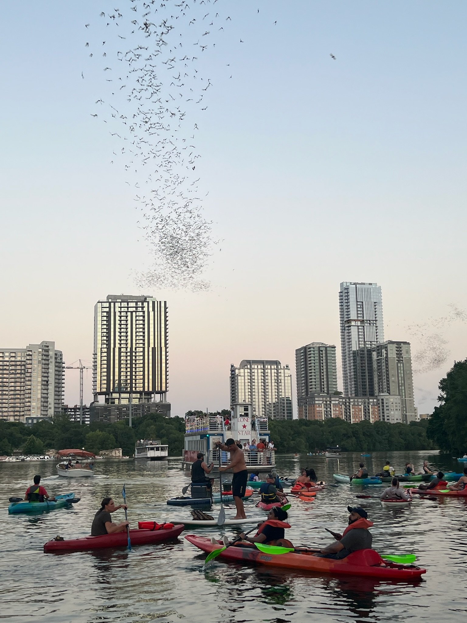 Downtown Sunset Kayak Tour Austin Boats and Bats