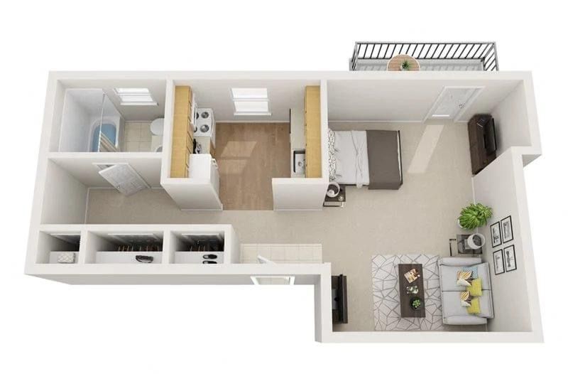 Studio, 1, 2, 3, & 4BR Apartments in Merriam, KS Layouts