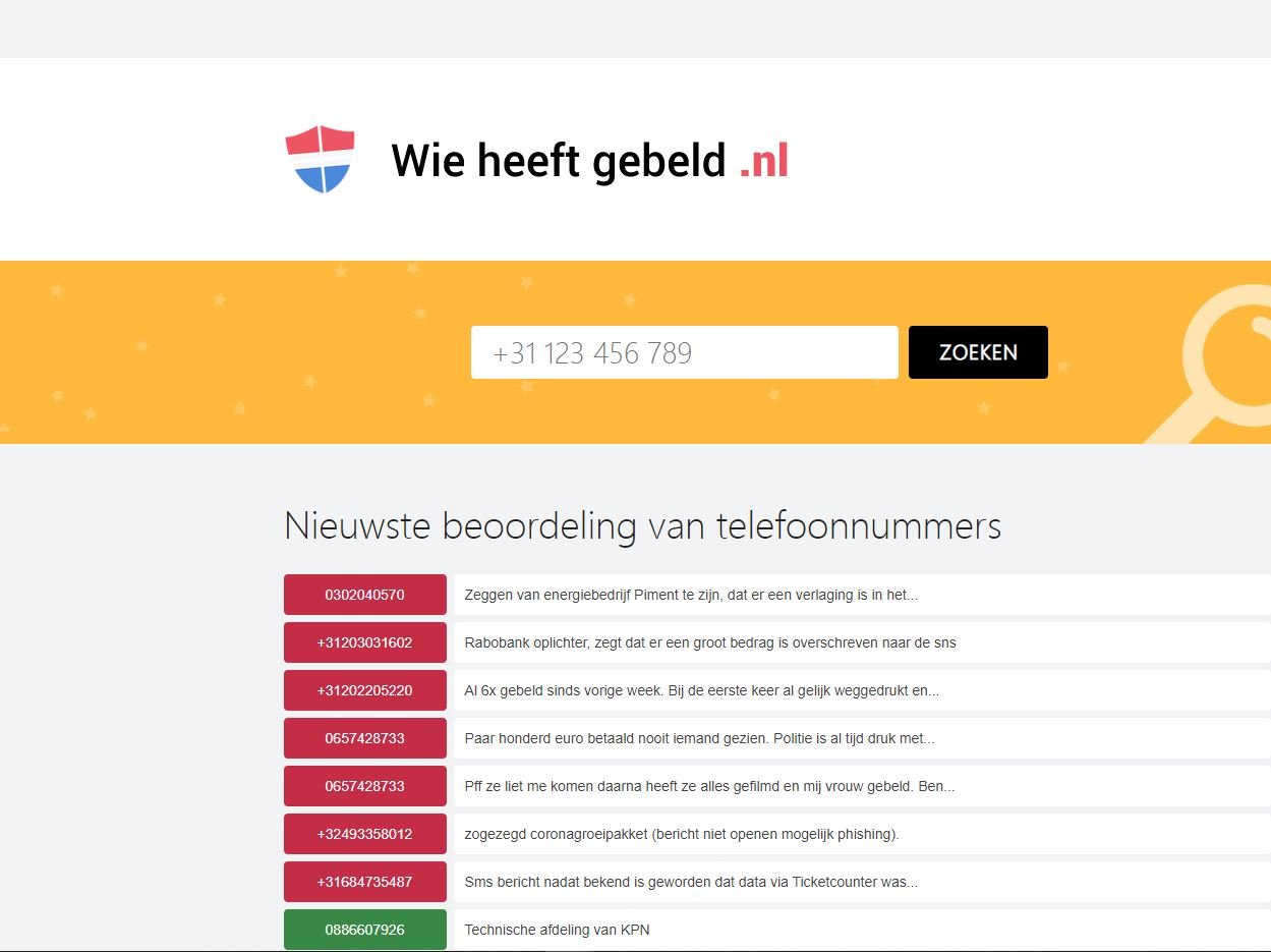 Wie heeft mij anoniem gebeld?