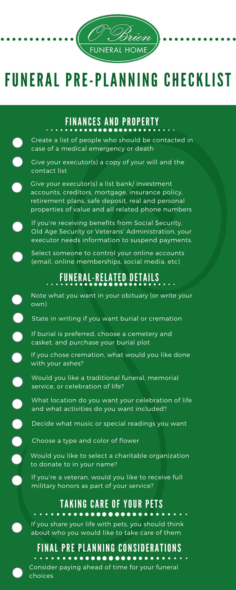 Funeral PrePlanning Checklist & FREE Guide