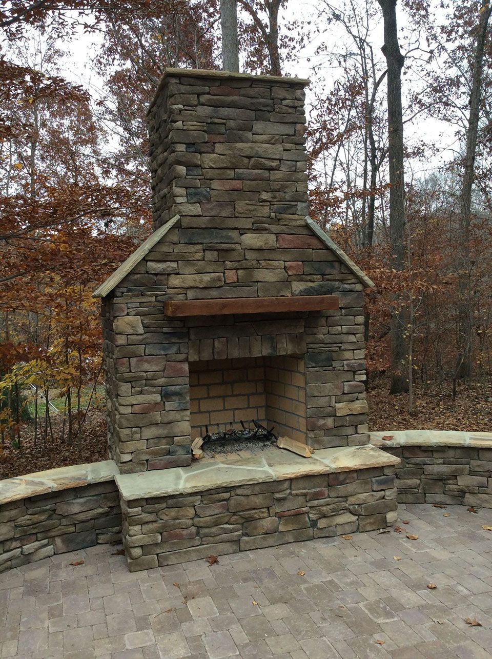 Outdoor Fireplaces and Firepits Raleigh & Apex, NC Brookscapes LLC