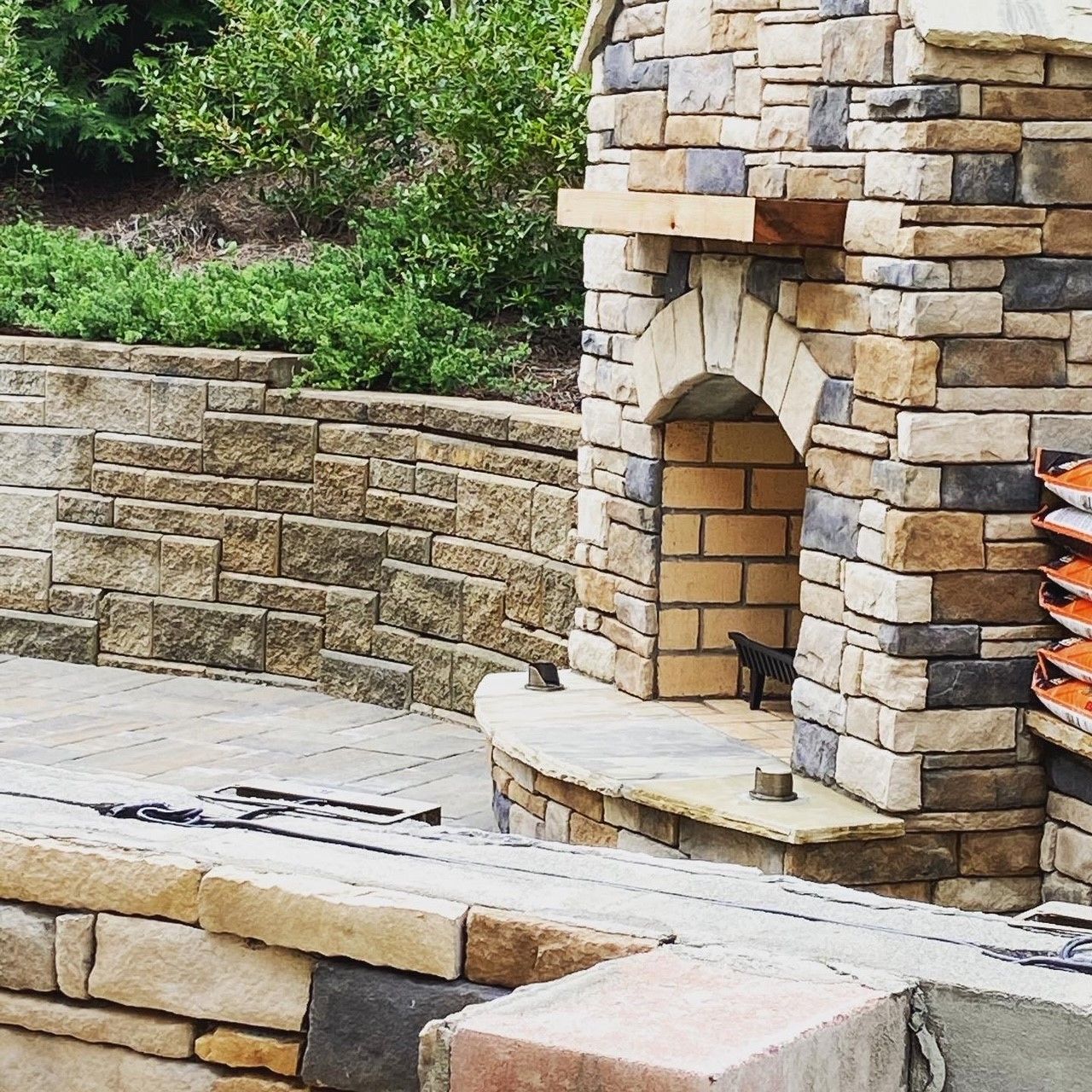 Outdoor Fireplaces and Firepits Raleigh & Apex, NC Brookscapes LLC