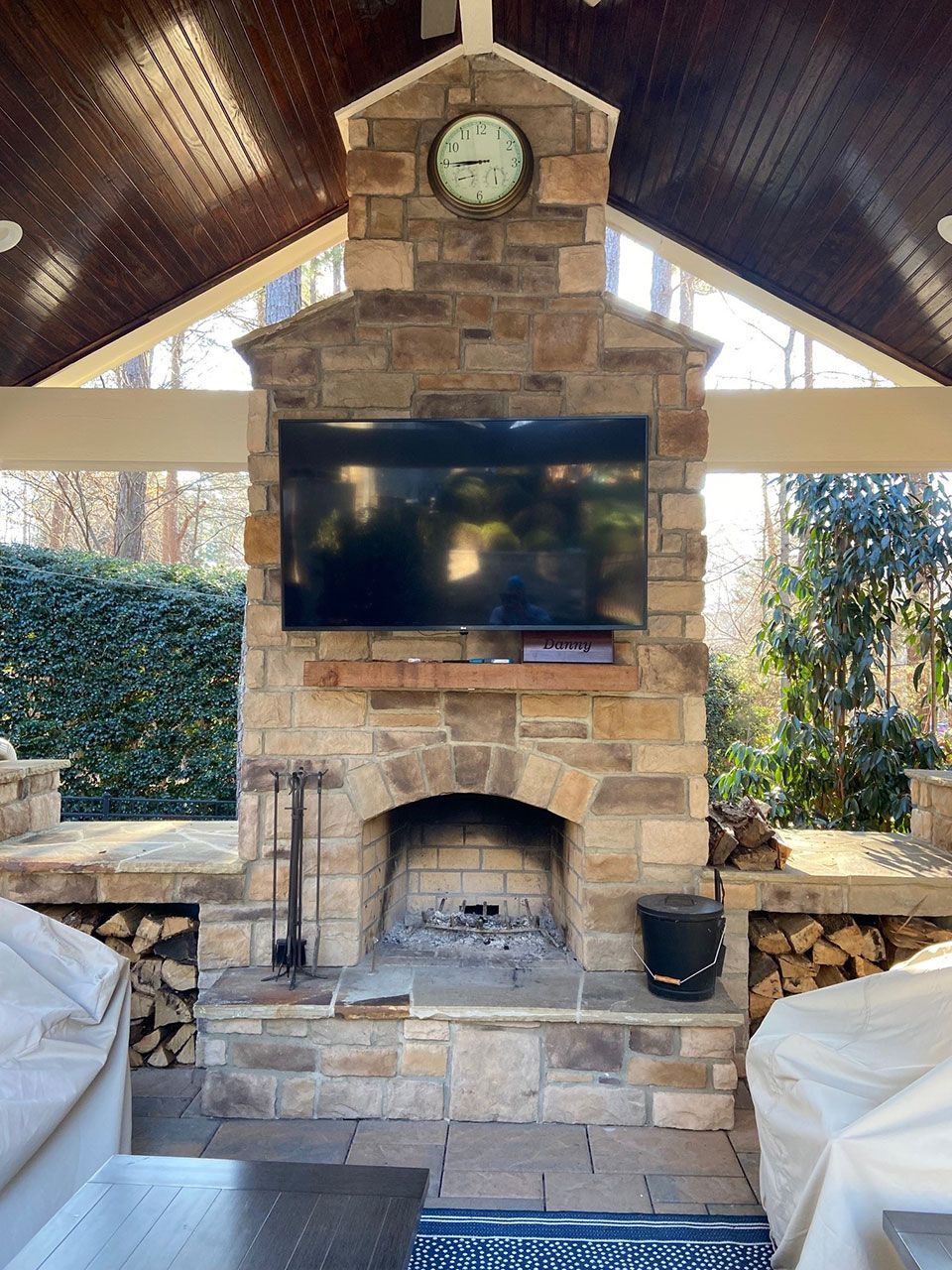 Outdoor Fireplaces and Firepits Raleigh & Apex, NC Brookscapes LLC