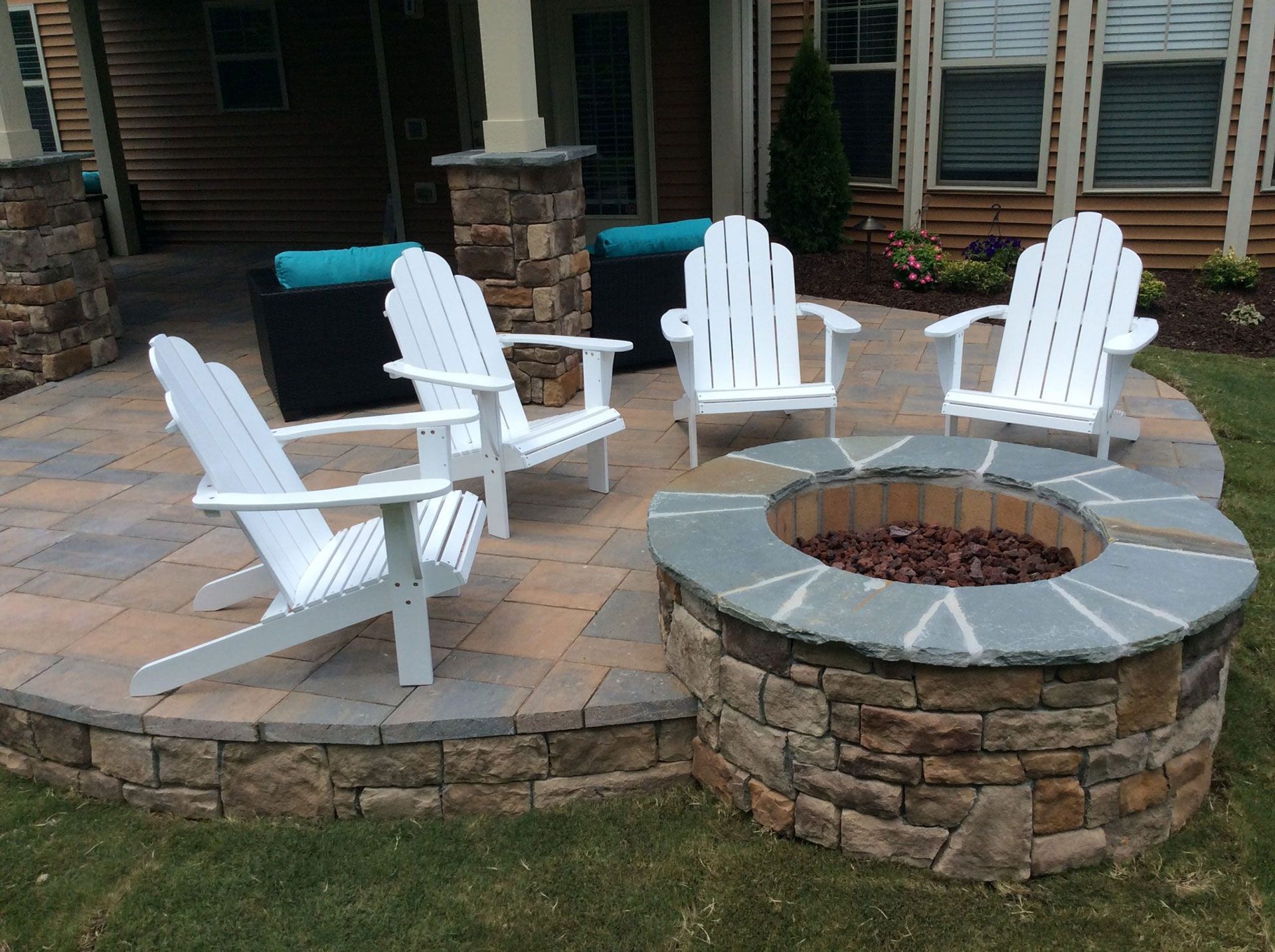 Outdoor Fireplaces and Firepits Raleigh & Apex, NC Brookscapes LLC