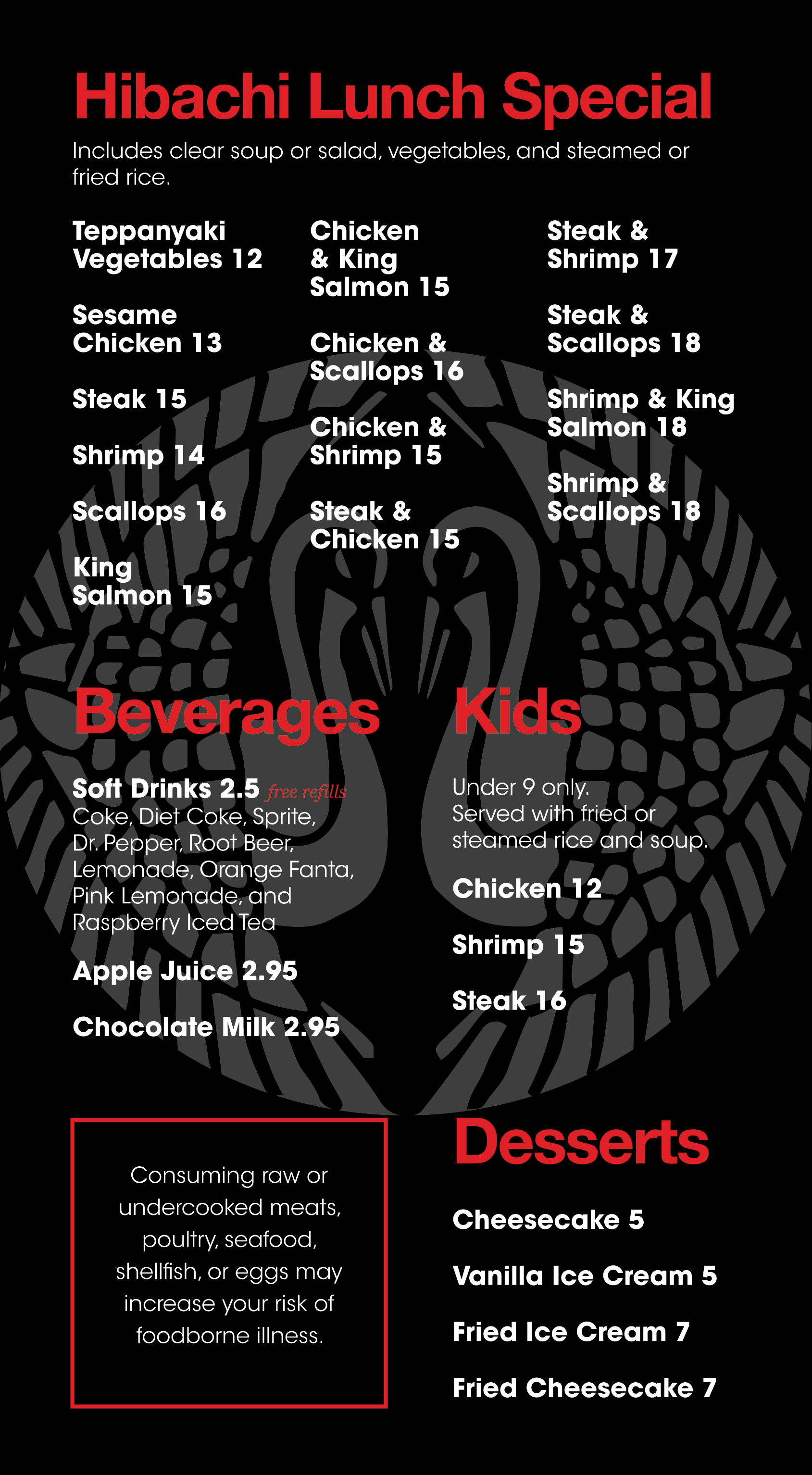 Mikado Full Menu Mechanicsburg, PA