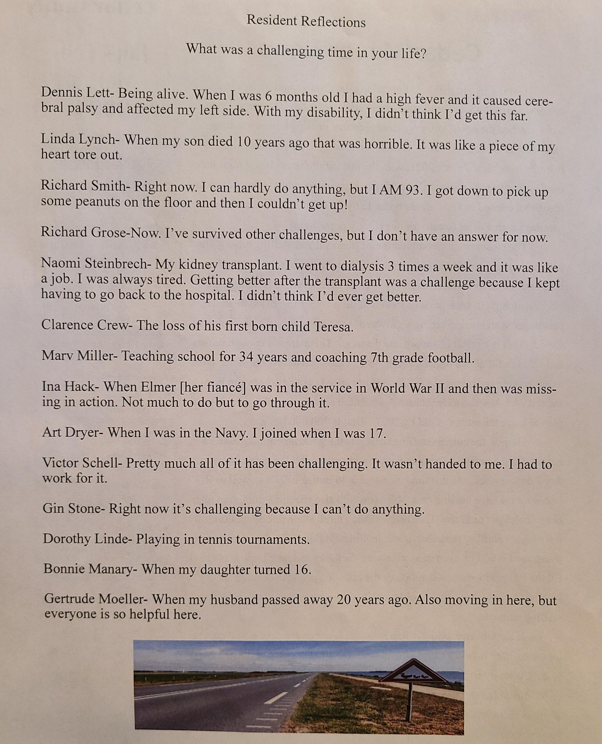 Fun & Adventures Tipton, IA Cedar Manor Nursing Home