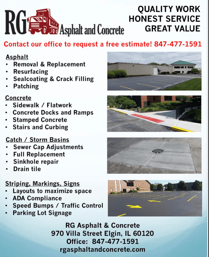 RG Asphalt & Concrete Asphalt Contractors Elgin IL