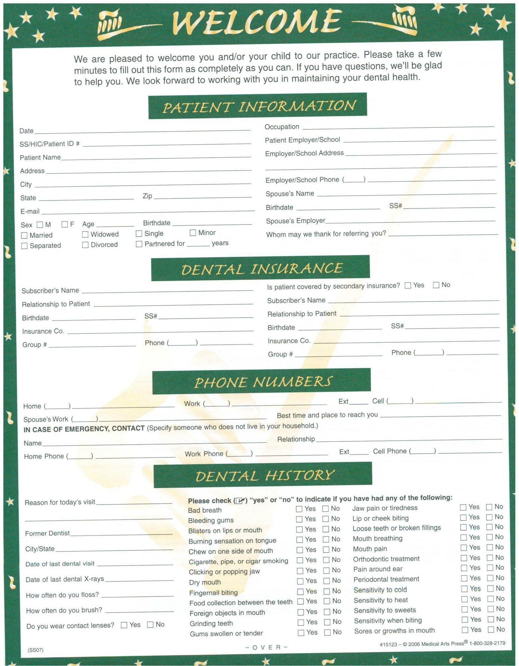 New Patient Forms Palm Bay, FL Babcock Dental Center LLC