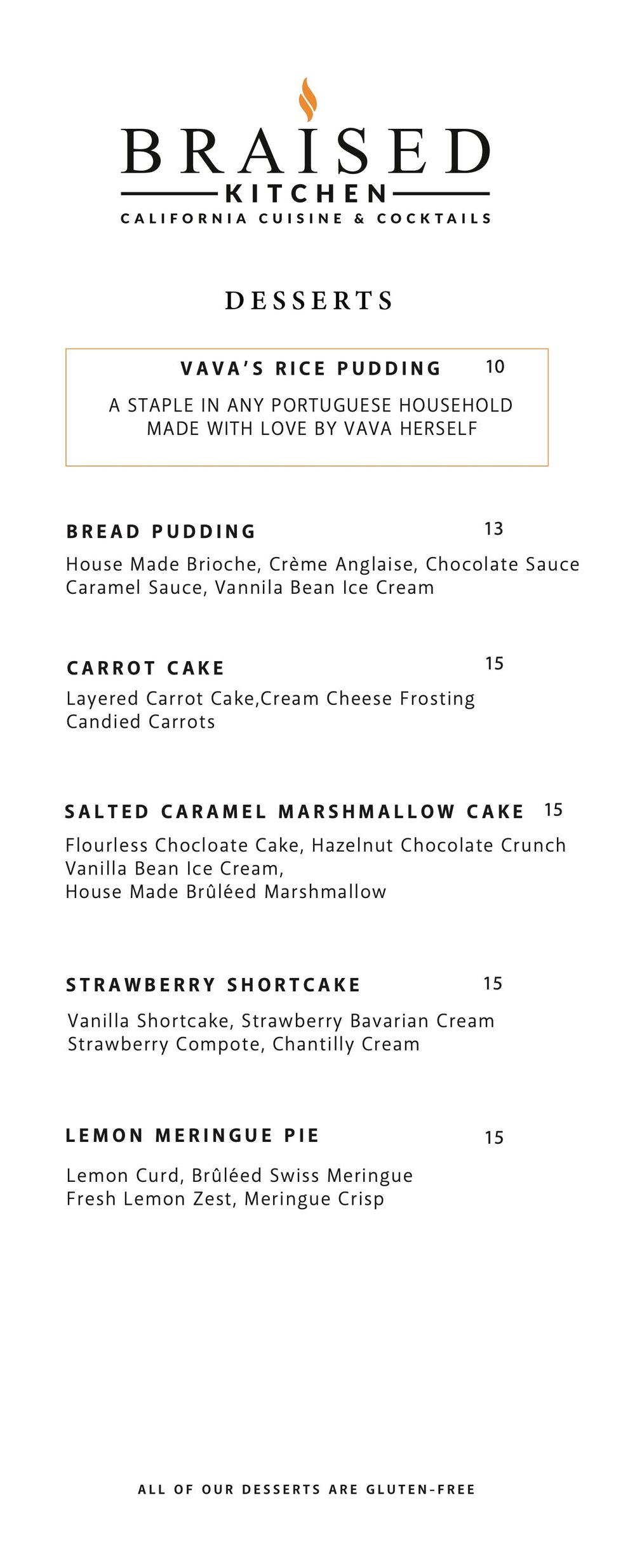 MENU Braised Kitchen