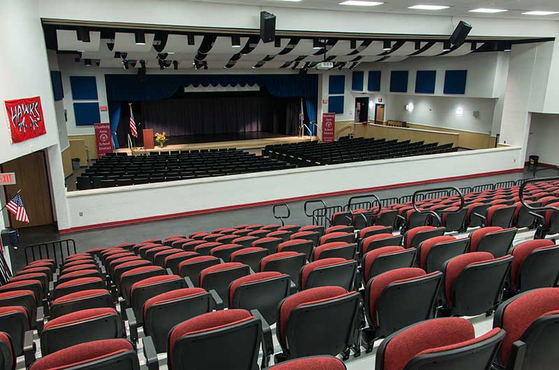 Perry Elementary School with Irwin Seating model 4500 bleacher with