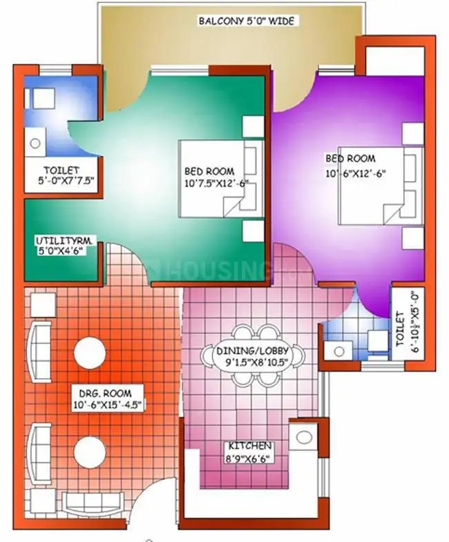 Trehan Hill View Garden Phase1 and Phase2 Floor Plan Thara, Bhiwadi