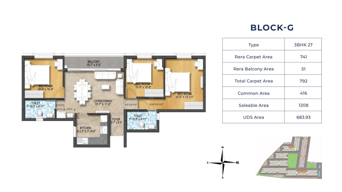 TVS Emerald Green Enclave Floor Plan Porur, Chennai