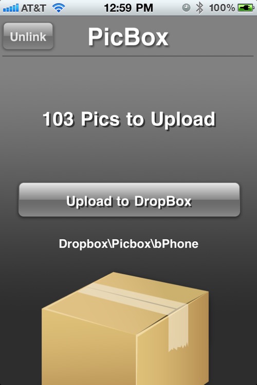 Picbox Upload your Camera Roll to DropBox by Barrett Jacobsen