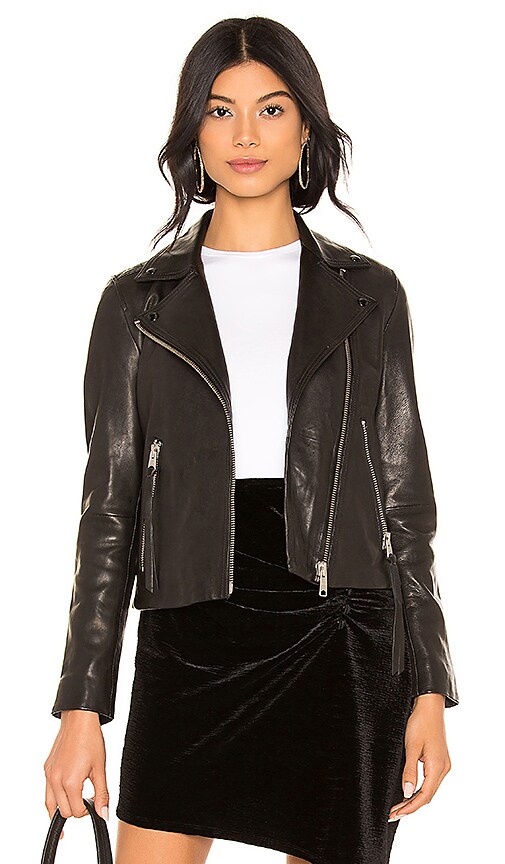 ALLSAINTS Dalby Leather Biker Jacket in Black REVOLVE