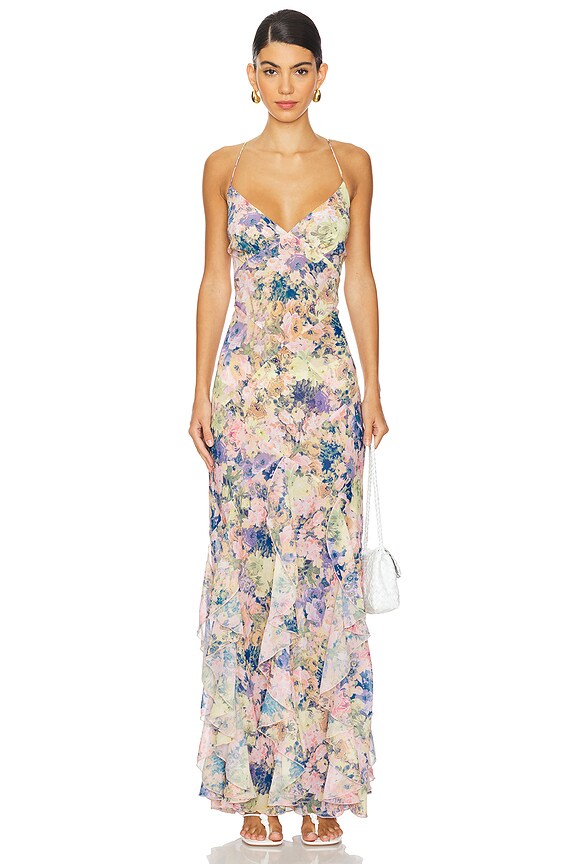For Love & Lemons Elea Maxi Dress in Pink REVOLVE
