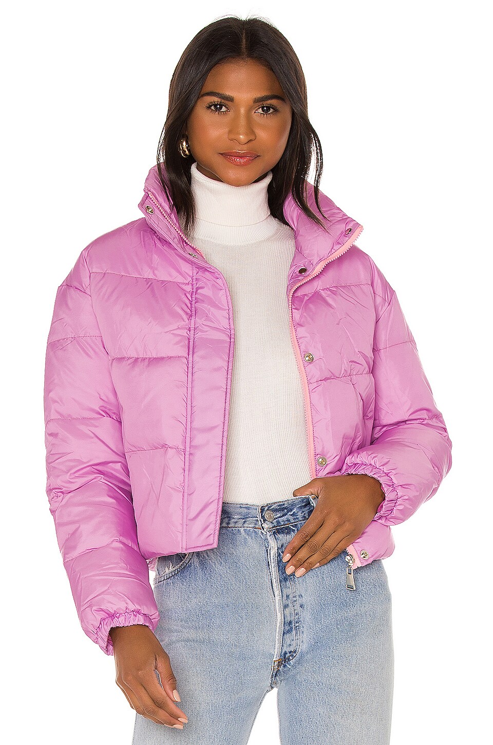 Nubyen x REVOLVE Cropped Puffer Jacket in Pink REVOLVE