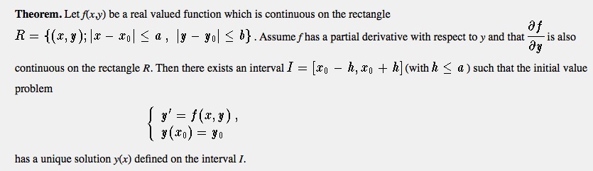 Existence and uniqueness for differential equations Isaac's science blog