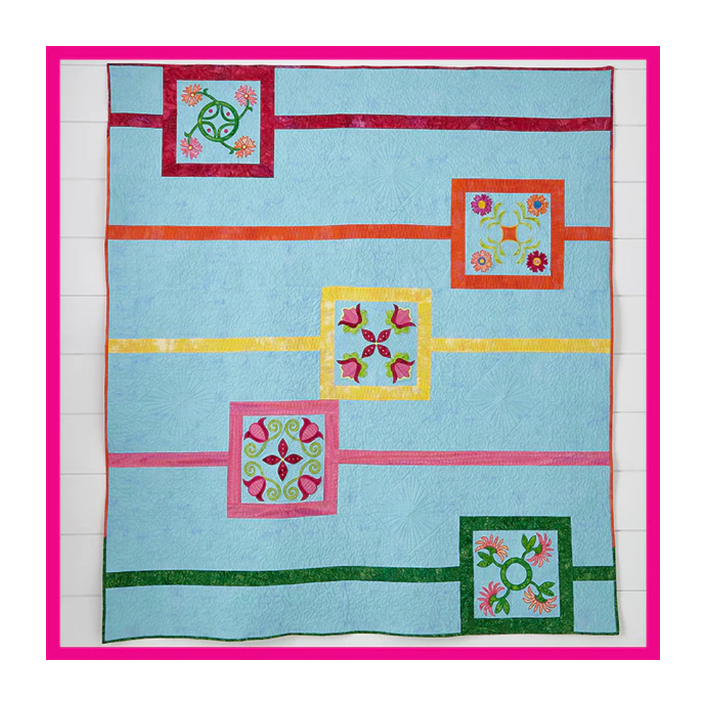 Flower Box Quilt™ Book & Embroidery Design Collection by Eileen Roche