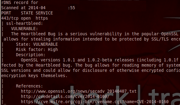 Testing your website for the heartbleed vulnerability with nmap