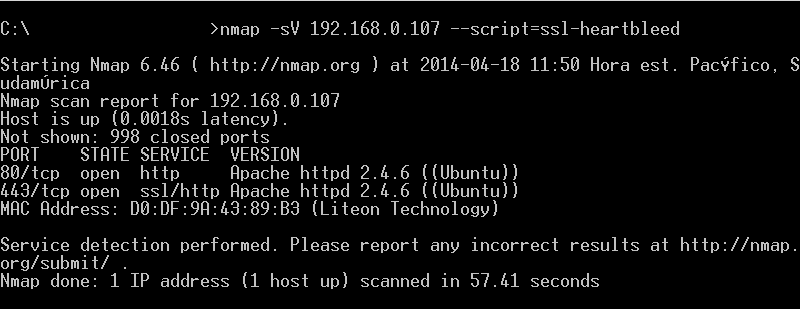 Testing your website for the heartbleed vulnerability with nmap
